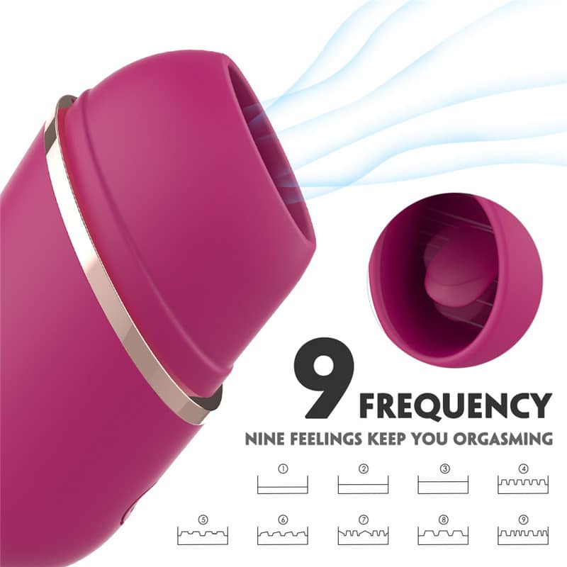 FL-S002R-2 Fantasy Lover French Kiss fluttering silicone tongue Clit suction Vibrator