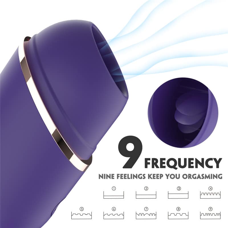 FL-S002Z-2 Fantasy Lover French Kiss fluttering silicone tongue Clit suction Vibrator