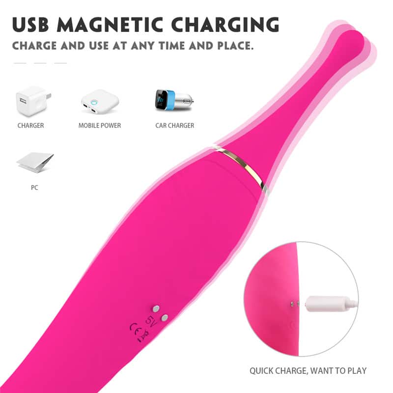 6 Fantasy Lover Magic Wand Clit & Nipple Vibrator