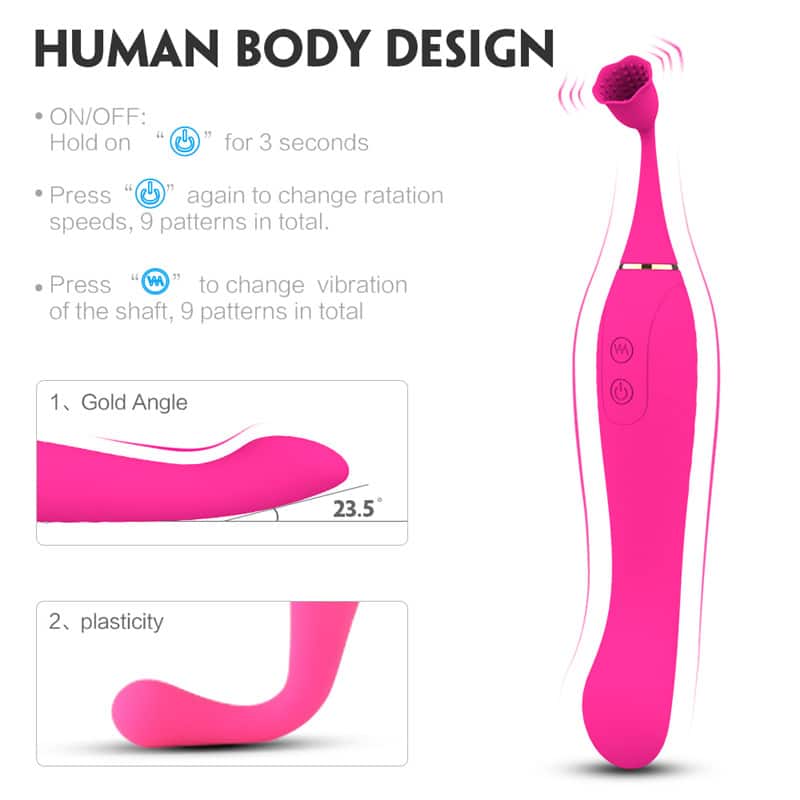 9 Fantasy Lover Magic Wand Clit & Nipple Vibrator